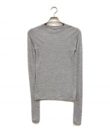 AURALEE（オーラリー）の古着「SUPER SOFT WOOL SHEER L/S TEE」｜グレー