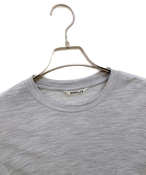 AURALEE（オーラリー）AURALEE (オーラリー) SUPER SOFT WOOL SHEER L/S TEE グレーの古着・服飾アイテム