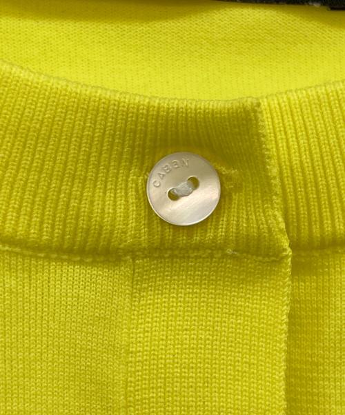 CABAN（キャバン）CABaN (キャバン) ファインポリエステル ハーフスリーブポケットカーディガン イエロー サイズ:Sの古着・服飾アイテム