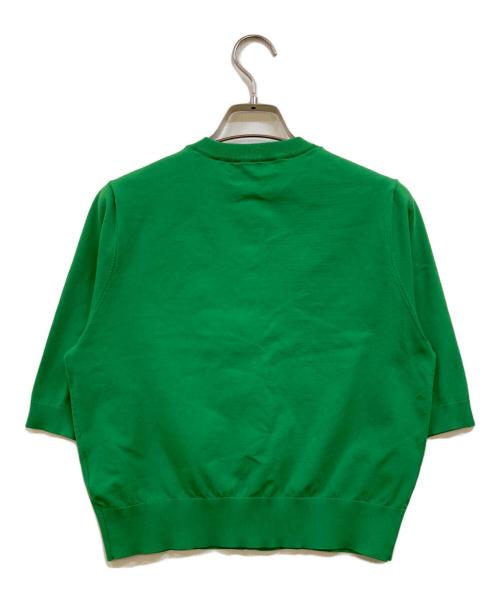 CABAN（キャバン）CABAN (キャバン) ファインポリエステル ハーフスリーブポケットカーディガン グリーン サイズ:Sの古着・服飾アイテム