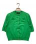 CABAN（キャバン）の古着「ファインポリエステル ハーフスリーブポケットカーディガン」｜グリーン
