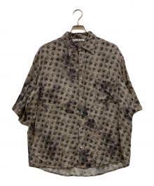 Acne studios（アクネ ストゥディオズ）の古着「フラワーレーヨンシャツ」｜グレー