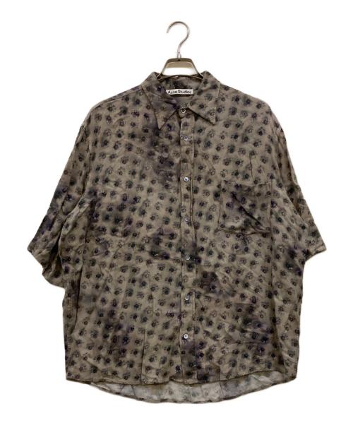 Acne studios（アクネ ストゥディオズ）Acne studios (アクネ ストゥディオズ) フラワーレーヨンシャツ グレー サイズ:48の古着・服飾アイテム