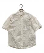 MM6 Maison Margielaエムエムシックスメゾンマルジェラ）の古着「コットンポプリンリバーススリーブシャツ」｜ホワイト