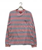 SUPREMEシュプリーム）の古着「STRIPE POCKET T」｜ピンク