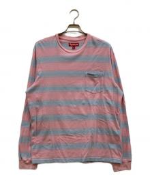 SUPREME（シュプリーム）の古着「STRIPE POCKET T」｜ピンク