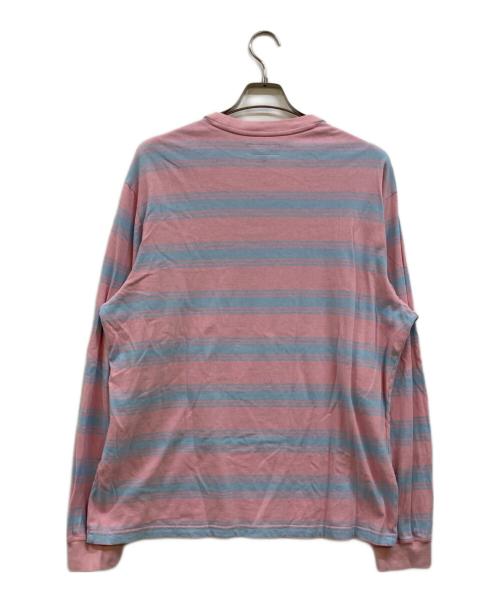 SUPREME（シュプリーム）SUPREME (シュプリーム) STRIPE POCKET T ピンク サイズ:Lの古着・服飾アイテム
