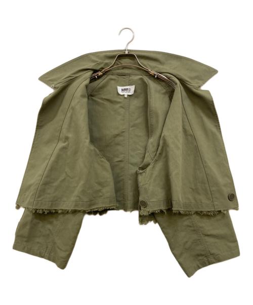MM6 Maison Margiela（エムエムシックスメゾンマルジェラ）MM6 Maison Margiela (エムエムシックスメゾンマルジェラ) CROPPED JACKET カーキ サイズ:36の古着・服飾アイテム