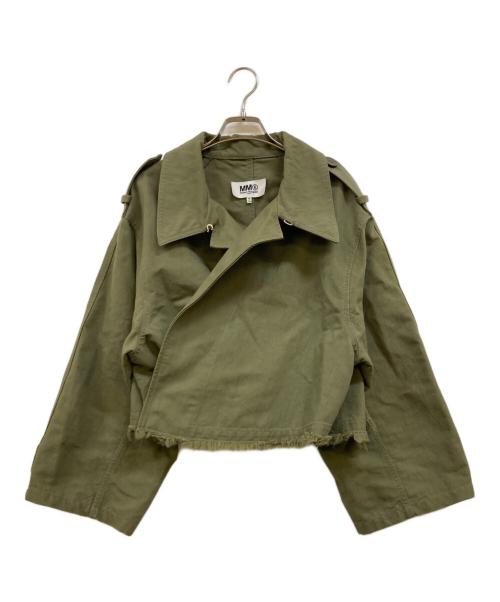 MM6 Maison Margiela（エムエムシックスメゾンマルジェラ）MM6 Maison Margiela (エムエムシックスメゾンマルジェラ) CROPPED JACKET カーキ サイズ:36の古着・服飾アイテム