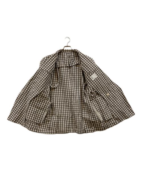 ADULT ORIENTED ROBES（アダルトオリエンテッドローブス）ADULT ORIENTED ROBES (アダルトオリエンテッドローブス) チェックテーラードダブルジャケット グレー×ホワイト サイズ:2の古着・服飾アイテム