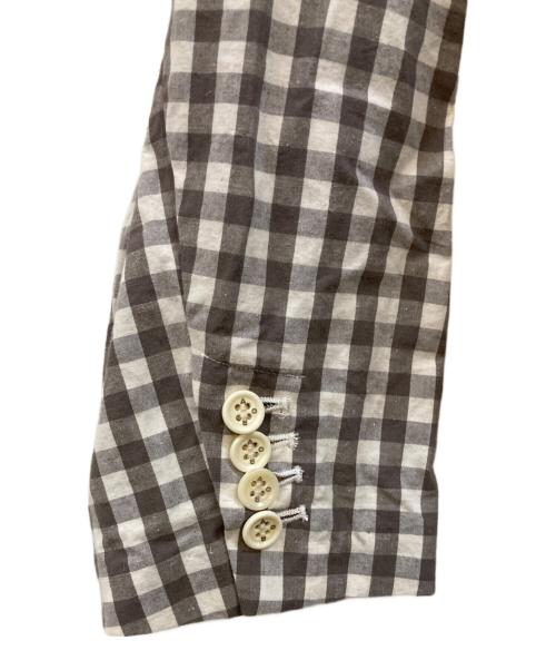 ADULT ORIENTED ROBES（アダルトオリエンテッドローブス）ADULT ORIENTED ROBES (アダルトオリエンテッドローブス) チェックテーラードダブルジャケット グレー×ホワイト サイズ:2の古着・服飾アイテム