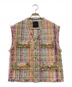 CABANキャバン）の古着「ファンシーツイードジレ」｜マルチカラー
