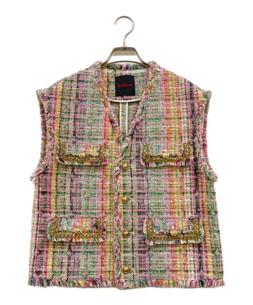 CABAN（キャバン）CABaN (キャバン) ファンシーツイードジレ マルチカラー サイズ:Fの古着・服飾アイテム