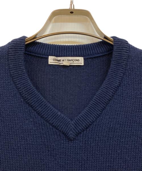 COMME des GARCONS（コムデギャルソン）COMME des GARCONS (コムデギャルソン) サイドライン Vネックニット ネイビー サイズ:Sの古着・服飾アイテム