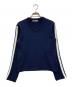COMME des GARCONS（コムデギャルソン）の古着「サイドライン Vネックニット」｜ネイビー