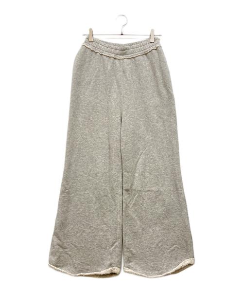 maturely（マチュアリー）maturely (マチュアリー) ワイド フレア ジャージー パンツ グレーの古着・服飾アイテム