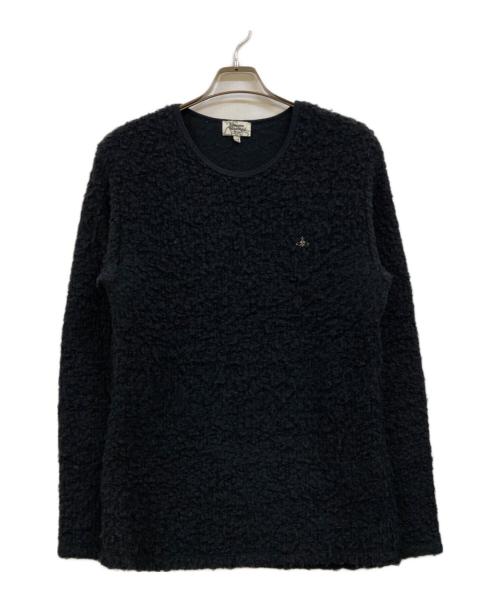 Vivienne Westwood man（ヴィヴィアン ウェストウッド マン）Vivienne Westwood man (ヴィヴィアン ウェストウッド マン) ワンポイントオーブ プードルニット ブラック サイズ:44の古着・服飾アイテム