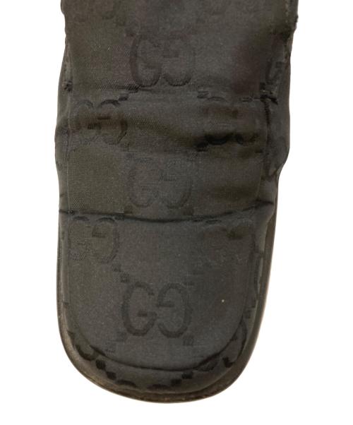 GUCCI（グッチ）GUCCI (グッチ) GG総柄 スクエアトゥ ミュールローファー ブラック サイズ:6の古着・服飾アイテム