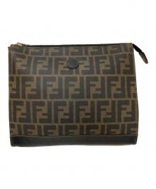 FENDI（フェンディ）の古着「ズッカ柄 セカンドバッグ」｜ブラックキャメル