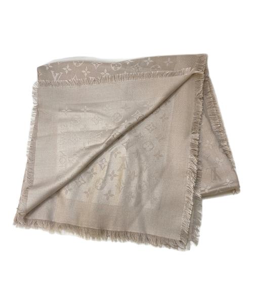 LOUIS VUITTON（ルイ ヴィトン）LOUIS VUITTON (ルイ ヴィトン) ショール・モノグラム 大判ストール ベージュの古着・服飾アイテム