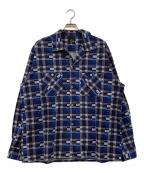 Needlesニードルズ）の古着「One-Up Shirt - Printed Flannel」｜ブルー