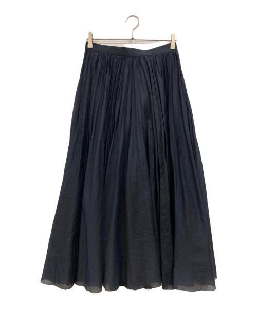 ANAYI（アナイ）ANAYI (アナイ) オーガンジーエアリープリーツ スカート ネイビー サイズ:40 未使用品の古着・服飾アイテム