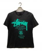 stussyステューシー）の古着「スプレーグラフィックプリントTシャツ」｜グレー
