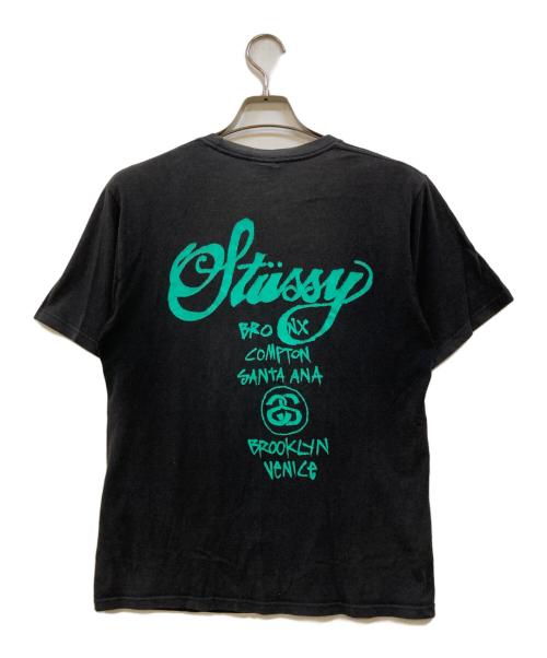 stussy（ステューシー）stussy (ステューシー) スプレーグラフィックプリントTシャツ グレー サイズ:Sの古着・服飾アイテム