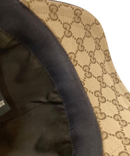 GUCCI（グッチ）GUCCI (グッチ) GGキャンバス シェリーライン バースボールキャップ ベージュ サイズ:L(59)の古着・服飾アイテム