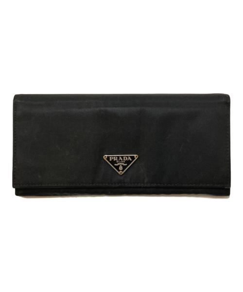 PRADA（プラダ）PRADA (プラダ) テスートナイロン ロングウォレット ブラック サイズ:下記参照の古着・服飾アイテム