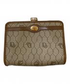 Christian Diorクリスチャン ディオール）の古着「ハニカム柄ガマ口ポーチ」｜ベージュ