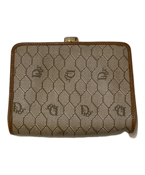 Christian Dior（クリスチャン ディオール）Christian Dior (クリスチャン ディオール) ハニカム柄ガマ口ポーチ ベージュの古着・服飾アイテム