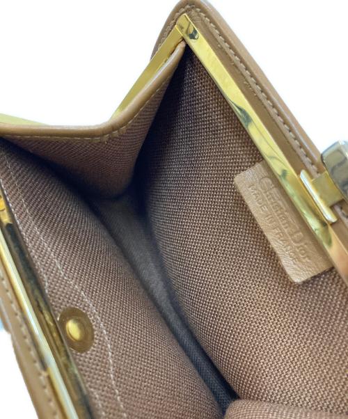 Christian Dior（クリスチャン ディオール）Christian Dior (クリスチャン ディオール) ハニカム柄ガマ口ポーチ ベージュの古着・服飾アイテム