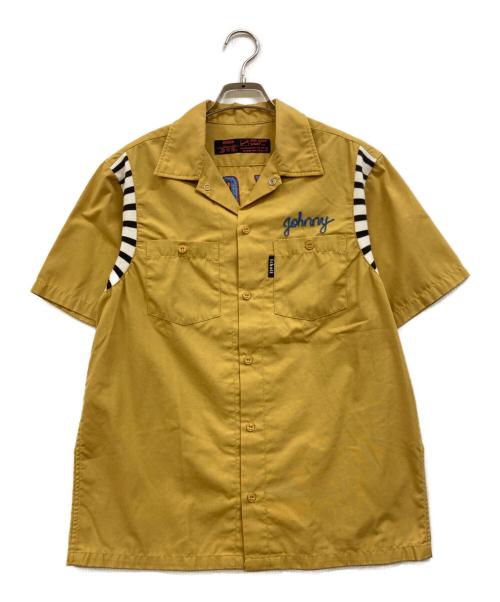 Schott（ショット）Schott (ショット) バック刺繍半袖シャツ イエロー サイズ:Ｍの古着・服飾アイテム