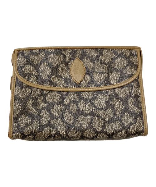 Yves Saint Laurent（イヴサンローラン）Yves Saint Laurent (イヴサンローラン) ジラフパターン セカンドバッグ ベージュの古着・服飾アイテム