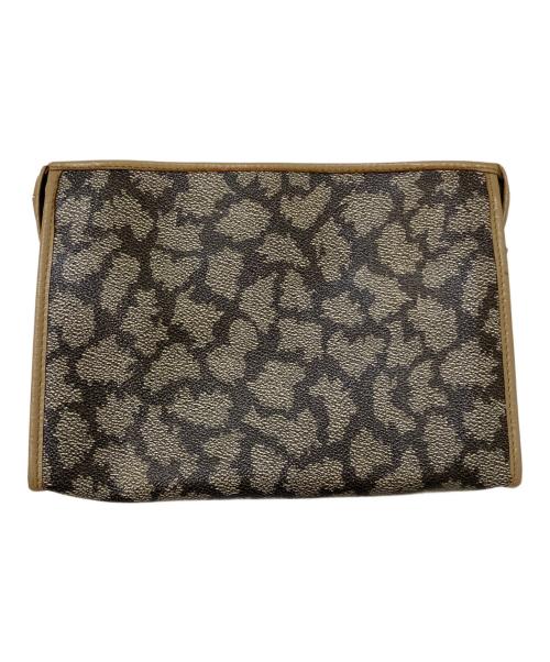 Yves Saint Laurent（イヴサンローラン）Yves Saint Laurent (イヴサンローラン) ジラフパターン セカンドバッグ ベージュの古着・服飾アイテム