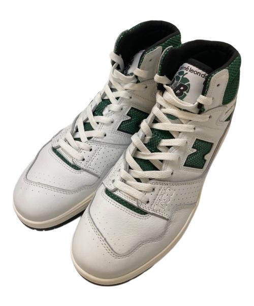 NEW BALANCE（ニューバランス）NEW BALANCE (ニューバランス) Aime Leon Dore (エメ レオン ドレ) 650R ハイカットスニーカー ホワイト×グリーン サイズ:30㎝の古着・服飾アイテム