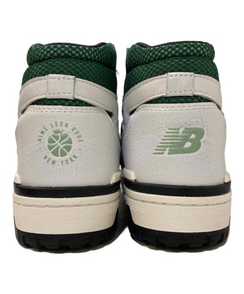 NEW BALANCE（ニューバランス）NEW BALANCE (ニューバランス) Aime Leon Dore (エメ レオン ドレ) 650R ハイカットスニーカー ホワイト×グリーン サイズ:30㎝の古着・服飾アイテム