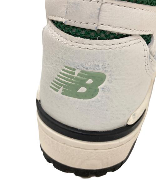 NEW BALANCE（ニューバランス）NEW BALANCE (ニューバランス) Aime Leon Dore (エメ レオン ドレ) 650R ハイカットスニーカー ホワイト×グリーン サイズ:30㎝の古着・服飾アイテム