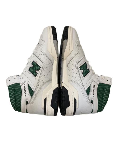 NEW BALANCE（ニューバランス）NEW BALANCE (ニューバランス) Aime Leon Dore (エメ レオン ドレ) 650R ハイカットスニーカー ホワイト×グリーン サイズ:30㎝の古着・服飾アイテム