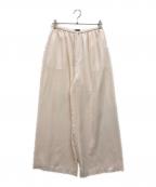 DRAWERドゥロワー）の古着「Satin Gather PANTS」｜ピンク