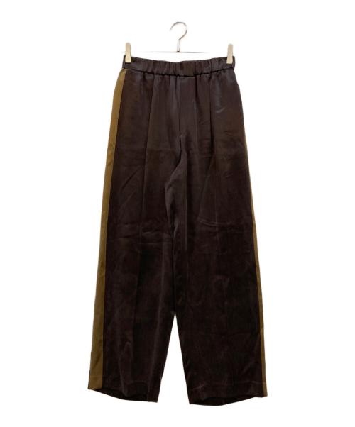 ASTRAET（アストラット）ASTRAET (アストラット) キュプラ ツイル ソクショウ ワイドパンツ ブラウン サイズ:1の古着・服飾アイテム