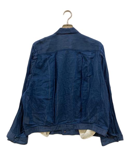 SHINYA KOZUKA（シンヤコズカ）SHINYA KOZUKA (シンヤコズカ) シースルートラッカージャケット ブルー サイズ:Ｍの古着・服飾アイテム