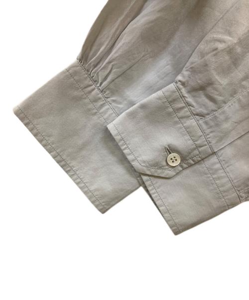 GUCCI（グッチ）GUCCI (グッチ) バンドカラー プリーツ シルクシャツ ブルー サイズ:38の古着・服飾アイテム