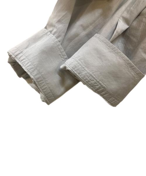 GUCCI（グッチ）GUCCI (グッチ) バンドカラー プリーツ シルクシャツ ブルー サイズ:38の古着・服飾アイテム