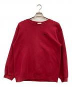 NIKEナイキ）の古着「90s スウォッシュロゴ刺繍スウェット」｜レッド