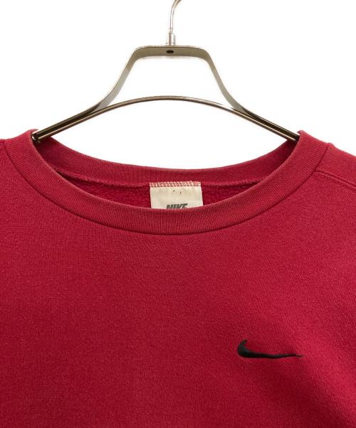 NIKE（ナイキ）NIKE (ナイキ) 90s スウォッシュロゴ刺繍スウェット レッド サイズ:Ｌの古着・服飾アイテム