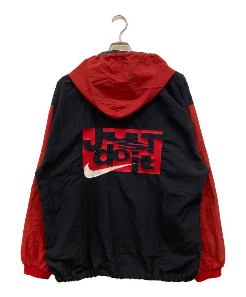 NIKE（ナイキ）NIKE (ナイキ) 90s フーデッドジャケット ブラック×レッド サイズ:Ｍの古着・服飾アイテム