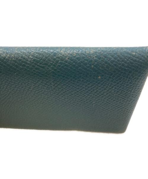 HERMES（エルメス）HERMES (エルメス) CALVI カルヴィ レザーカードケース ブルーの古着・服飾アイテム