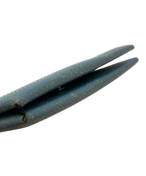 HERMES（エルメス）HERMES (エルメス) CALVI カルヴィ レザーカードケース ブルーの古着・服飾アイテム